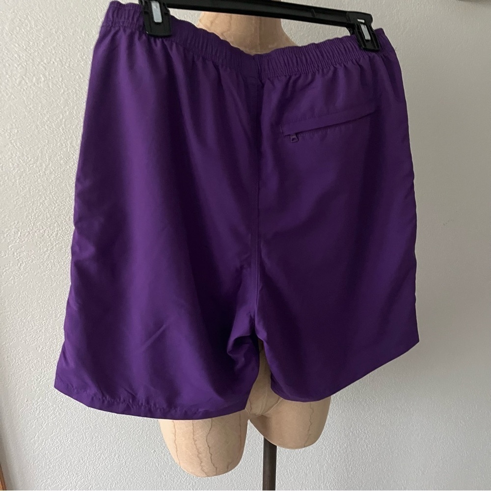 BAPE Purple Tiger SHORTS sz M Bathing Ape Japan Polyester Elastic Waist - Picture 5 of 12